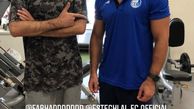 بیژن بنفشه خواه و فرهاد مجیدی در باشگاه + عکس