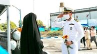  تصویری زیبا از احترام نظامی یکی از اعضای ناو ۷۵ ارتش به همسر خود !