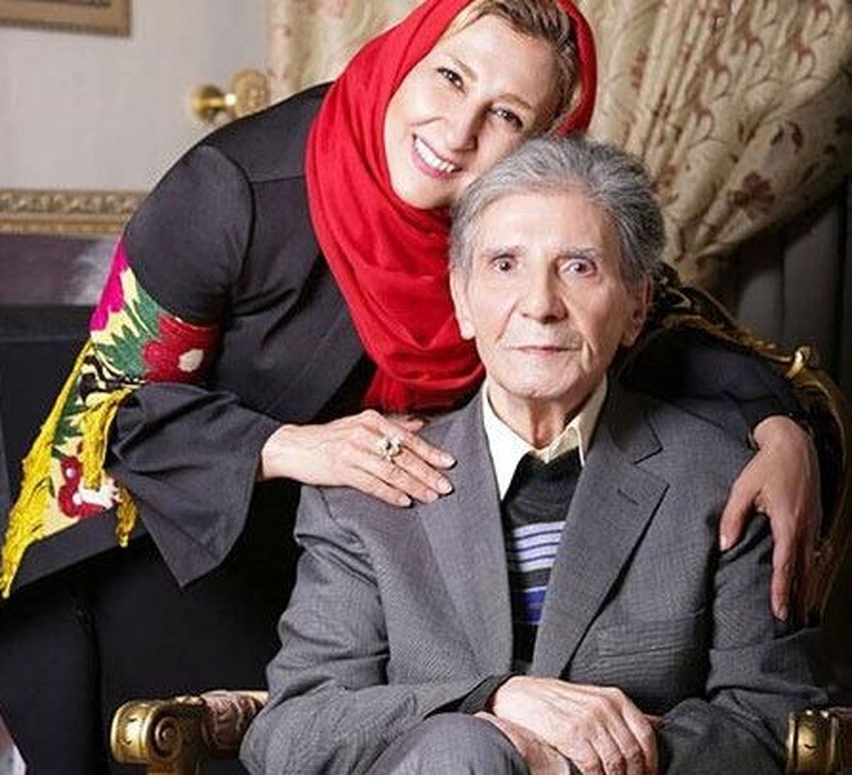 مرجانه گلچین و عموی معروفش+عکس