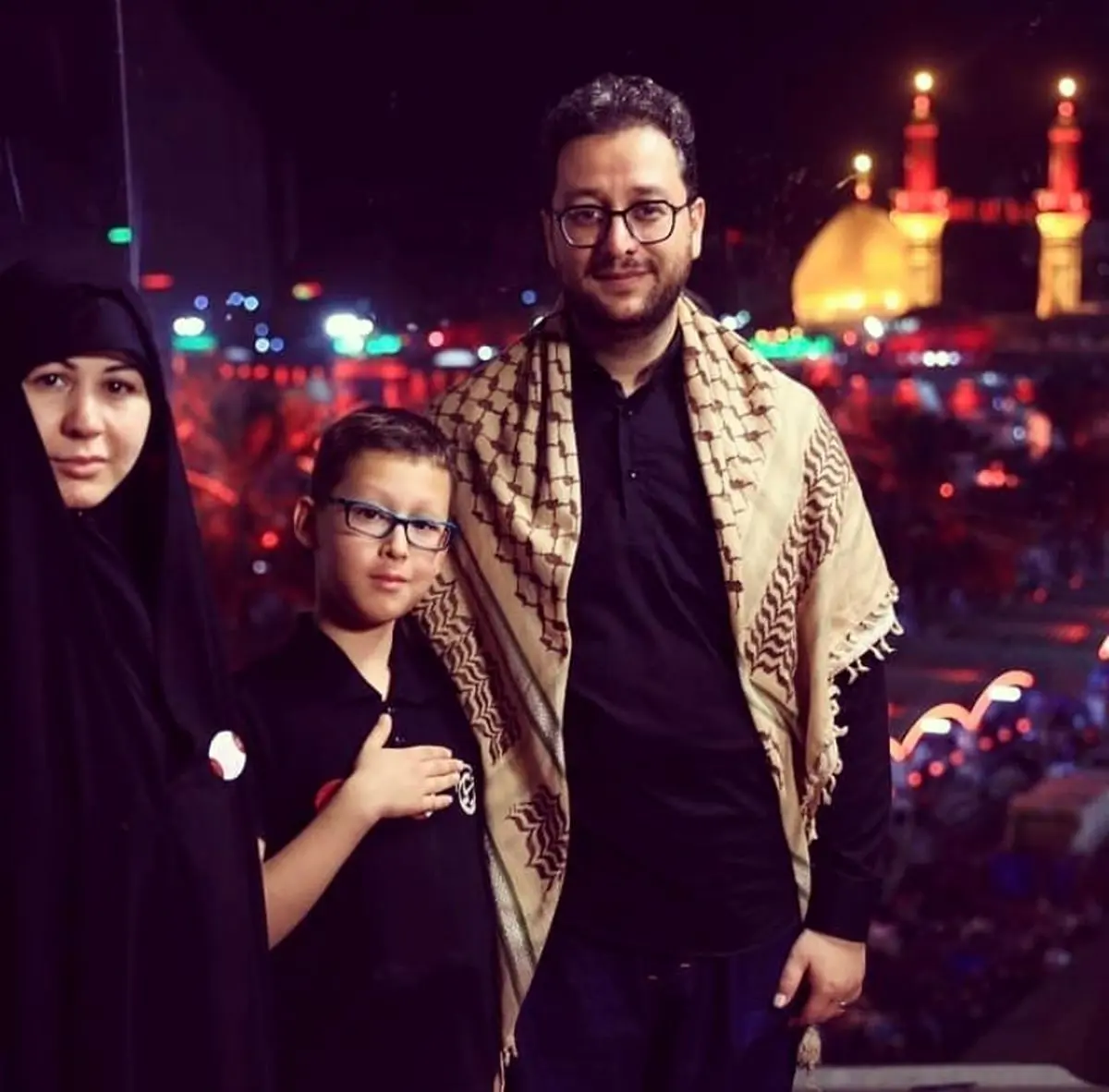 داور عصر جدید به همراه خانواده در کربلا+عکس