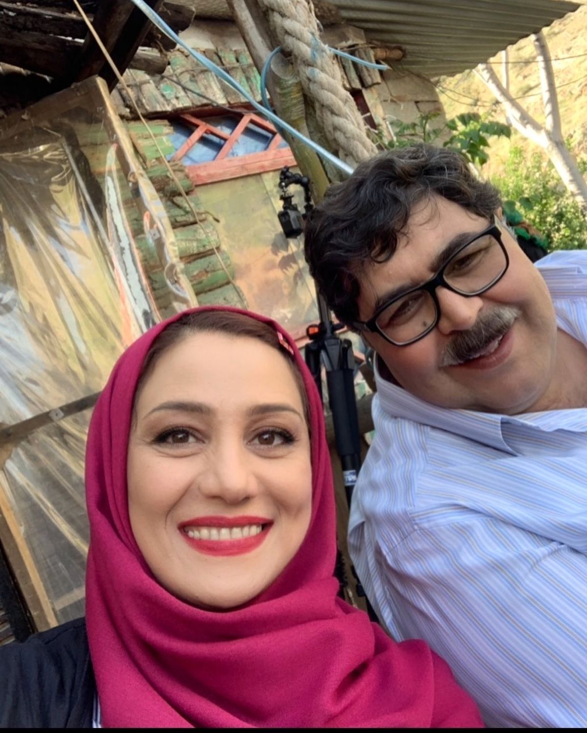 شبنم مقدمی با همسرش در هیولا+عکس
