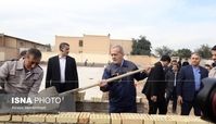 پزشکیان با لباس کارگری در اهواز + تصاویر