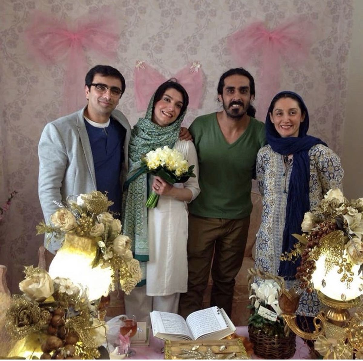 هدیه تهرانی در مراسم زوج بازیگر مشهور + عکس