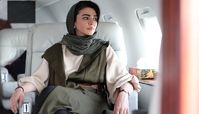 استایل سیما خضرآبادی در هواپیمای شخصی اش