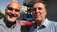 بیژن بنفشه خواه در کنار فوتبالیست قدیمی معروف + عکس