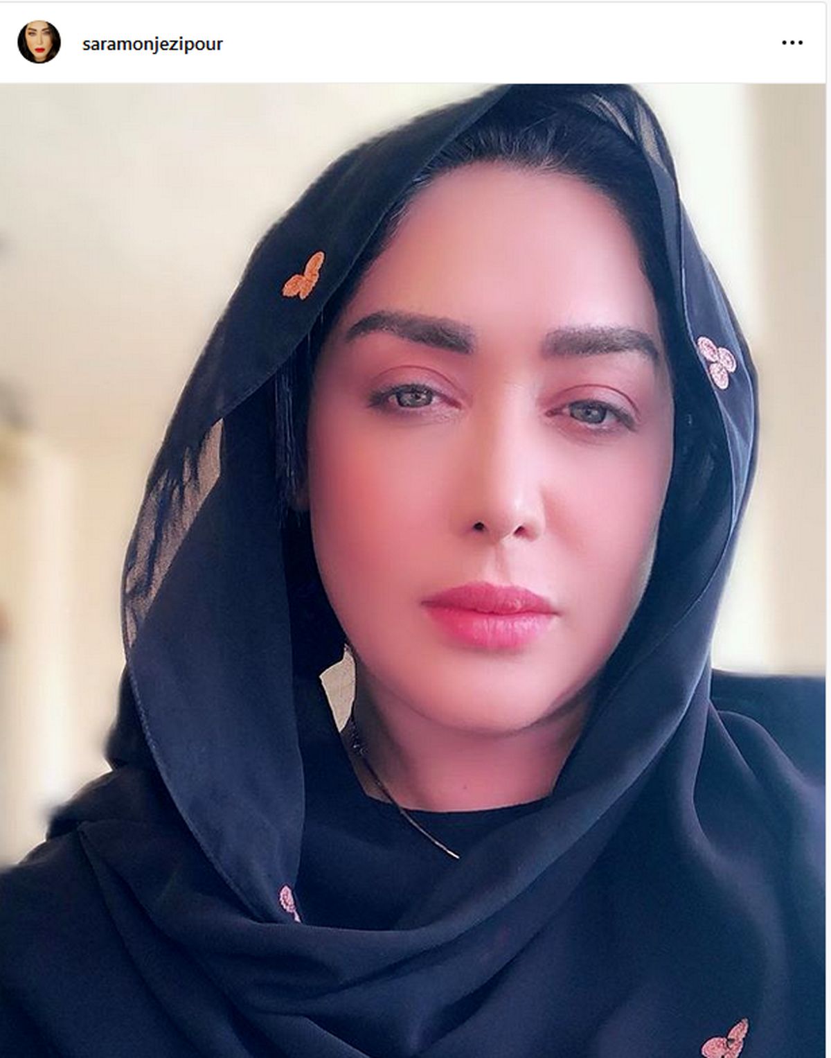 قیافه ماتم زده سارا منجزی پور+عکس