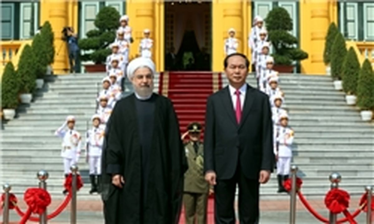 استقبال رسمی رئیس جمهور ویتنام از روحانی
