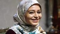 سانیا سالاری با تاج گل سرش/عکس