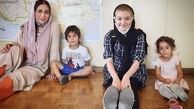 فلامک جنیدی و فرزندانش در مهد کودک + عکس