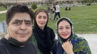 رضا شفیعی جم و خانوم بازیگر در میدان نقش جهان اصفهان + عکس