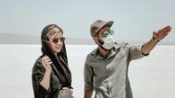 سارا بهرامی و دوستش در بیابان + عکس