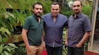 نیما کرمی در کنار بازیگر سریال گاندو+عکس