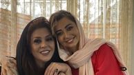 نفیسه روشن در آغوش بازیگر مشهور + عکس