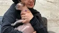 عکس مهربان نفیسه روشن با گربه عجیب