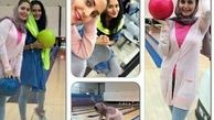 تیپ صورتی النازشاکردوست در باشگاه ورزشی+عکس