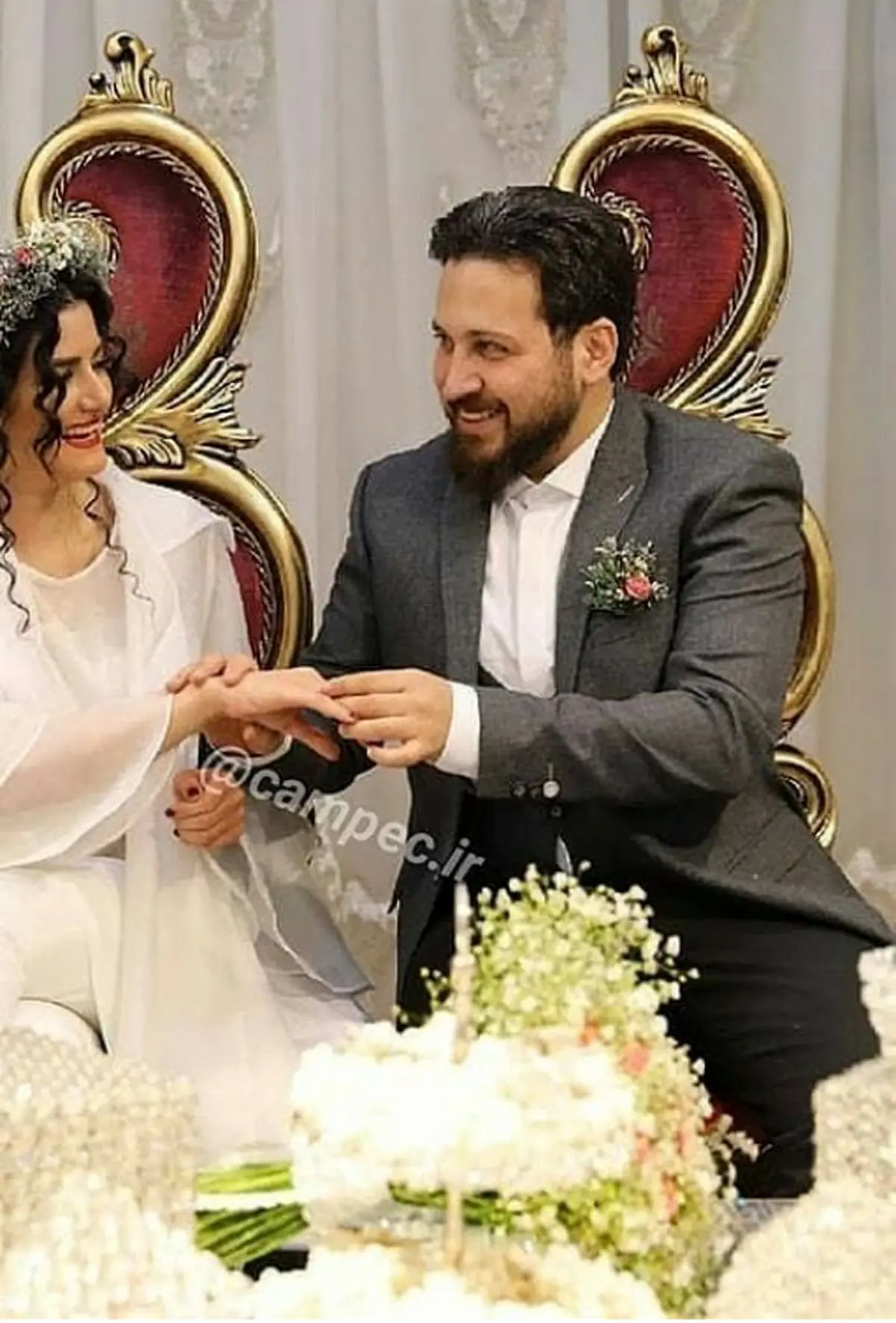 بازیگر ستایش سر سفره عقد خودش+عکس