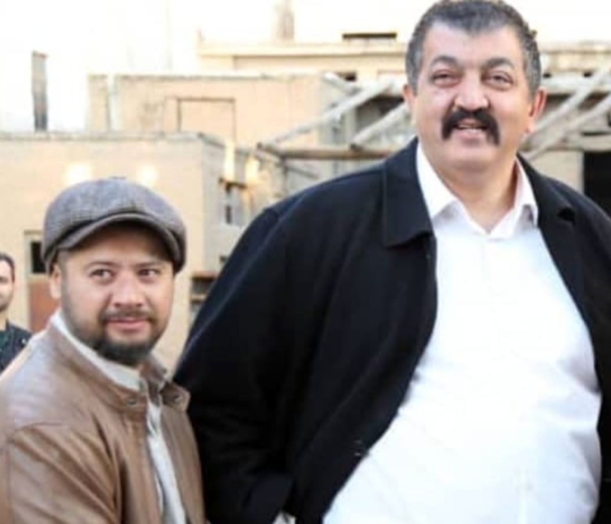 مرد باهیبت سینما در کنار مرد نمکی سینما+عکس