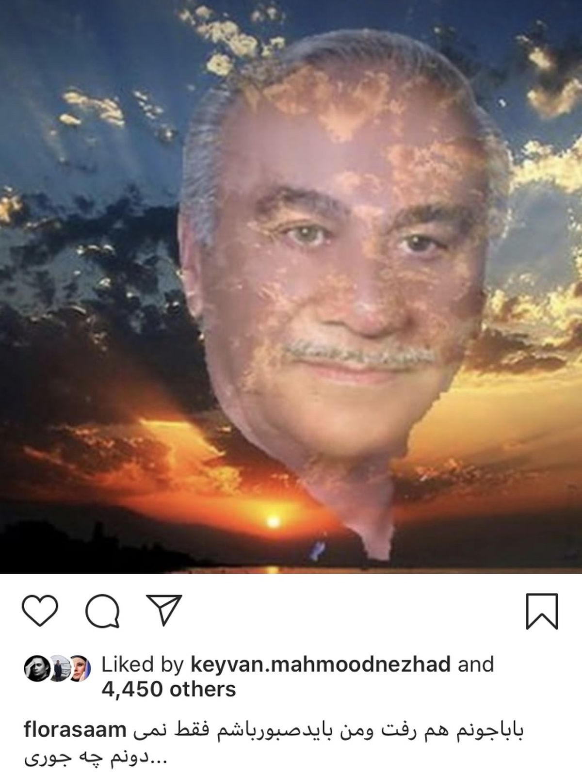 فلورا سامدوباره عزادار شد + عکس
