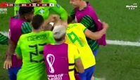 شادی گل جالب بازیکنان تیم ملی فوتبال برزیل